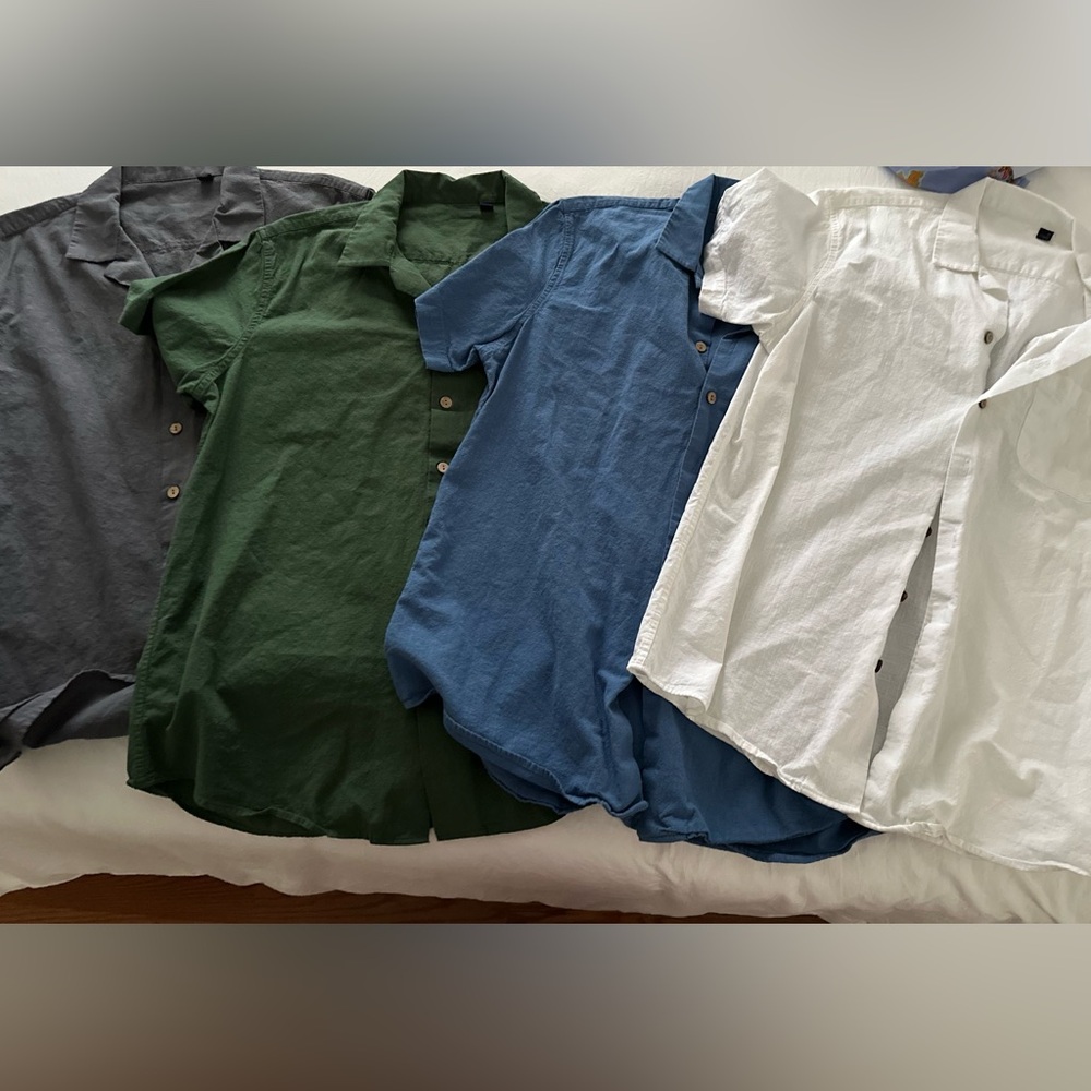 Men’s linen button downs (4 shirts)